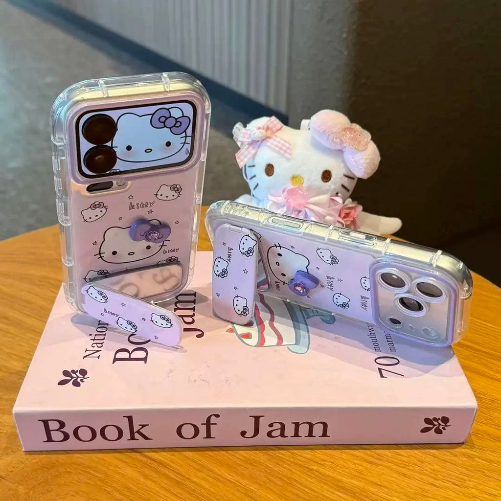 Pinkish purple, Kitty Cat, mirror, stand, phone case
