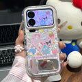 White, Sanrio, mirror, stand, phone case