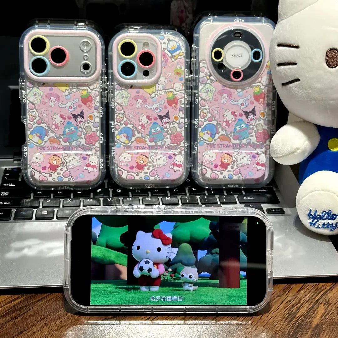 White, Sanrio, mirror, stand, phone case