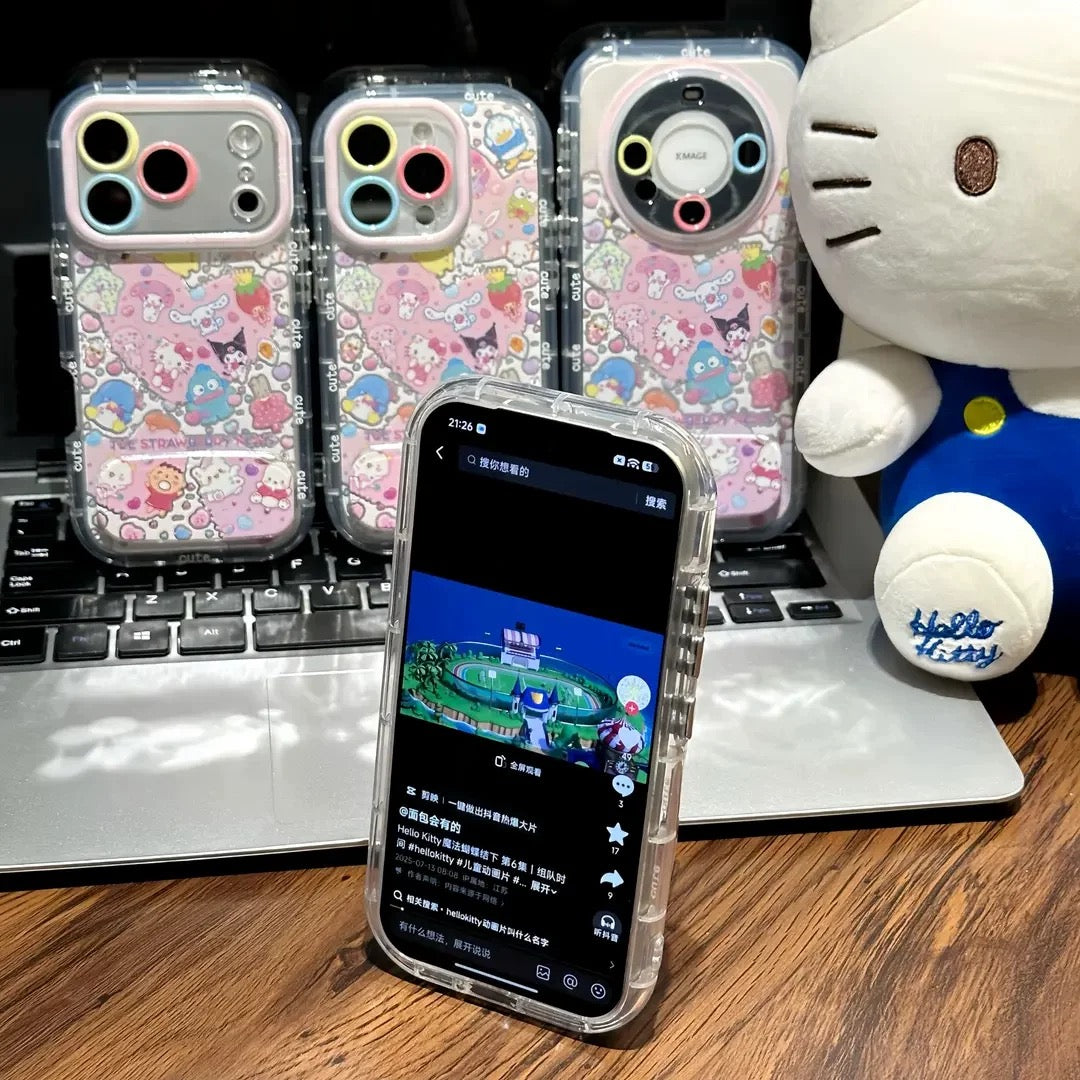 White, Sanrio, mirror, stand, phone case