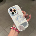 Cream color, star puppy, mirror, stand, phone case