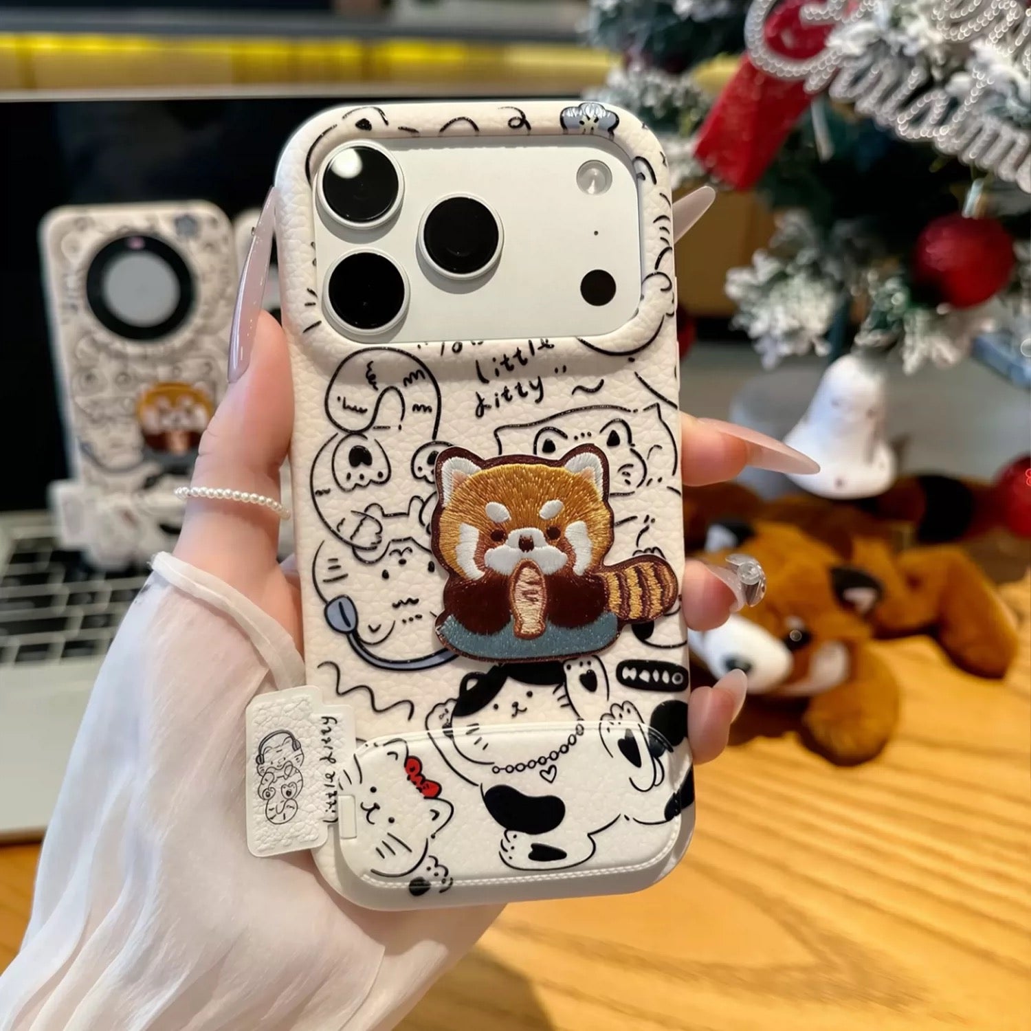 White, Little Bear, mirror, stand, phone case