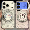 Pink, white, super cute Kitty Cat music headphones with swiveling stand and phone case
